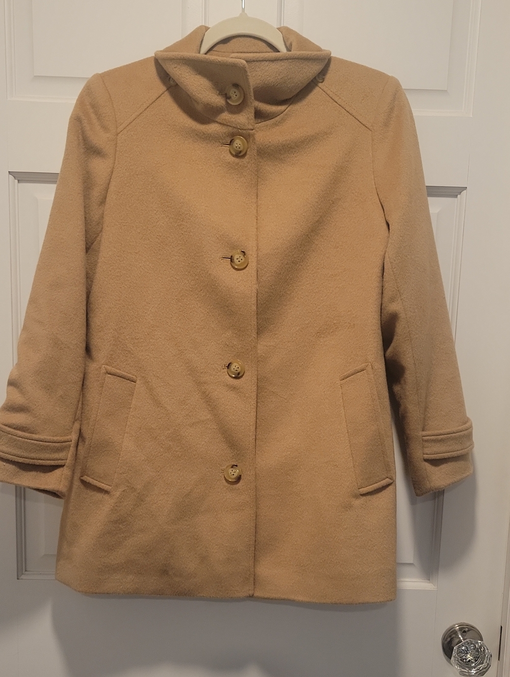 Ralph Lauren Camel Wool Walker Coat Size 4